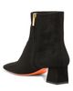 Santoni Santoni Women's Suede Mid-Heel Ankle Boot with Sculpted Block Heel - 3
