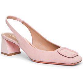 Santoni Santoni Women's Suede Mid-Heel Slingback