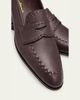 Santoni Topstitch Leather Penny Loafers - 3