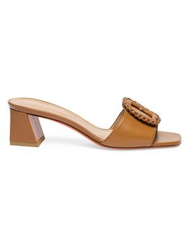 Santoni Women's Corolle Leather Buckle Mules
