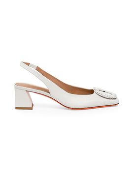 Santoni Women's Corolle Leather Slingback Pumps