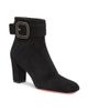 Santoni Women's Marta 70MM Suede Buckle Booties - 2