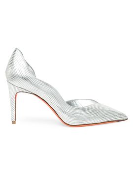 Santoni Women's Petal 90MM Metallic Leather Pumps