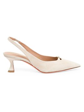 Santoni Women's Sabine Suede Slingback Pumps