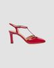 Santoni Women's Sofia Patent Leather 50MM T-Strap Pumps - 1