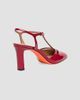 Santoni Women's Sofia Patent Leather 50MM T-Strap Pumps - 3