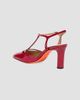 Santoni Women's Sofia Patent Leather 50MM T-Strap Pumps - 7