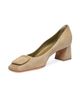 Santoni Women's Suede Block Heel Sandals - 5