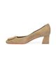 Santoni Women's Suede Block Heel Sandals - 6
