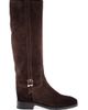 Santoni Women's Suede Buckle Equestrian Boots - 1