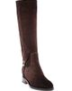 Santoni Women's Suede Buckle Equestrian Boots - 2