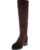 Santoni Women's Suede Buckle Equestrian Boots - 4