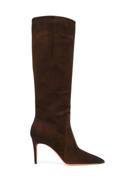 Santoni Women's Viola 85MM Suede Knee-High Stiletto Boots