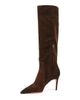 Santoni Women's Viola 85MM Suede Knee-High Stiletto Boots - 5