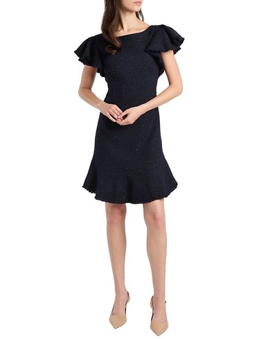 Santorelli Santorelli Deste Sheath Dress in Luxury Tonal Tweed
