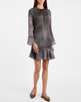 Santorelli Santorelli Drake Long Sleeve Printed Shift Dress