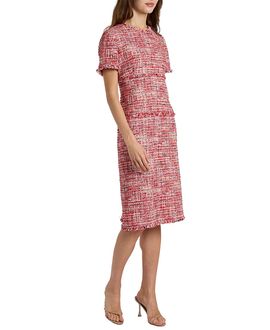 Santorelli Santorelli Giulia Short Sleeve Sheath Dress in Modern Tweed