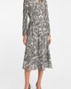 Santorelli Santorelli Irina Ruffle-Neck Buttoned Midi Dress - 5
