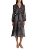 Santorelli Santorelli Jenn Midi Dress with Drop Tie Neck in Micro-Dot Print - 5