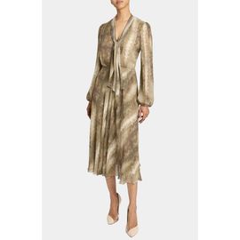 Santorelli Santorelli Jenn Printed Tie Neck Midi Dress