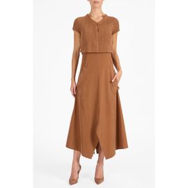 Santorelli Santorelli Johanna Mix Media Cap Sleeve Midi Dress