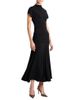 Santorelli Santorelli Kardi Ruched Mock Neck Maxi Dress in Soft Jersey - 1