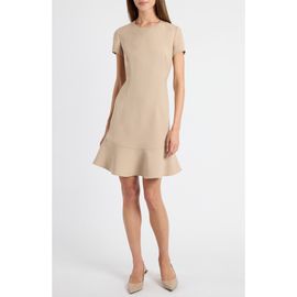 Santorelli Santorelli Moira Soft Stretch Crepe Cap Sleeve Flounce Dress