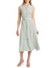 Santorelli Santorelli Nirva Silk Sleeveless Ruffle-Neck Midi Dress - 1