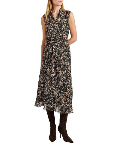 Santorelli Santorelli Nirva Sleeveless Dress in Crepe Crinkle Georgette