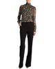 Santorelli Santorelli Phoenix Mock Neck Blouse in Abstract Floral Georgette - 2