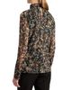 Santorelli Santorelli Phoenix Mock Neck Blouse in Abstract Floral Georgette - 3