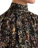 Santorelli Santorelli Phoenix Mock Neck Blouse in Abstract Floral Georgette - 4