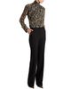 Santorelli Santorelli Phoenix Mock Neck Blouse in Abstract Floral Georgette - 5