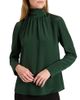 Santorelli Santorelli Phoenix Mock Neck Blouse in Silk Crepe de Chine - 1