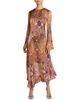Santorelli Santorelli Rachel Long Sleeve Asymmetric Midi Dress in Printed Charmeuse - 2