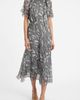 Santorelli Santorelli Sabrina Tie Neck Short Sleeve Midi Dress - 3