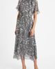 Santorelli Santorelli Sabrina Tie Neck Short Sleeve Midi Dress - 4