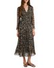 Santorelli Santorelli Sonia Long Sleeve Ruched Dress in Abstract Floral Print - 2