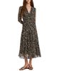 Santorelli Santorelli Sonia Long Sleeve Ruched Dress in Abstract Floral Print - 4