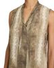 Santorelli Santorelli Teca Printed Georgette Sleeveless Tie Neck Blouse - 6