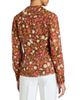 Santorelli Santorelli Winnie Long Sleeve Buttoned Blouse in Floral Crinkle Georgette - 2