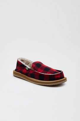 Sanuk Sanuk Donna Plaid Buffalo Chill Women's Loafers in Red, Women's at Urban Outfitters