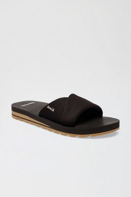 Sanuk Sanuk Yoga Origami Slide Women's Sandals in Black, Women's at Urban Outfitters