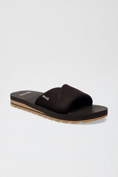 Sanuk Sanuk Yoga Origami Slide Women's Sandals in Black, Women's at Urban Outfitters