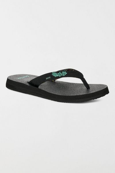 Sanuk Sanuk Yoga Paradise II Sandals in Black Paradise Palms, Women's at Urban Outfitters