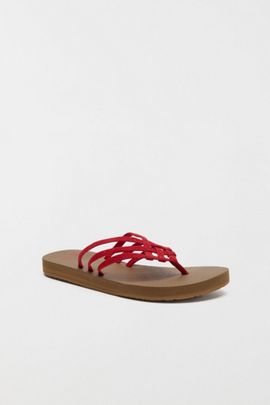 Sanuk Sanuk Yoga Sandy II Sparkle Women's Sandals in Cherry Red, Women's at Urban Outfitters