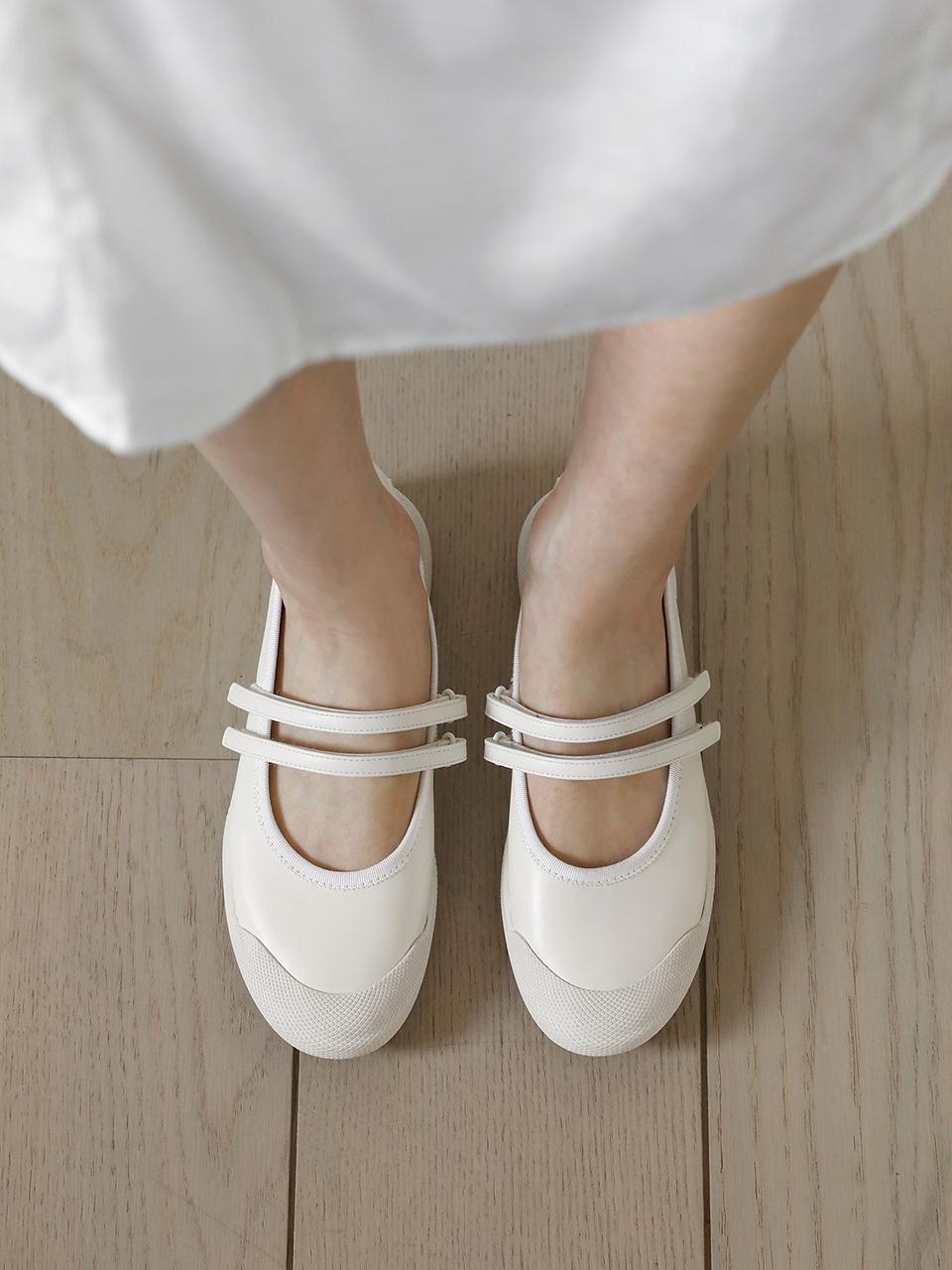 SAPPUN Fur Double Strap Mary Jane Sneakers