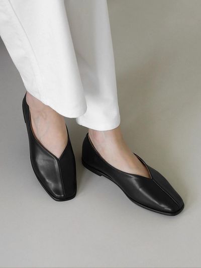 SAPPUN Kindler Square Flat Shoes (1cm)