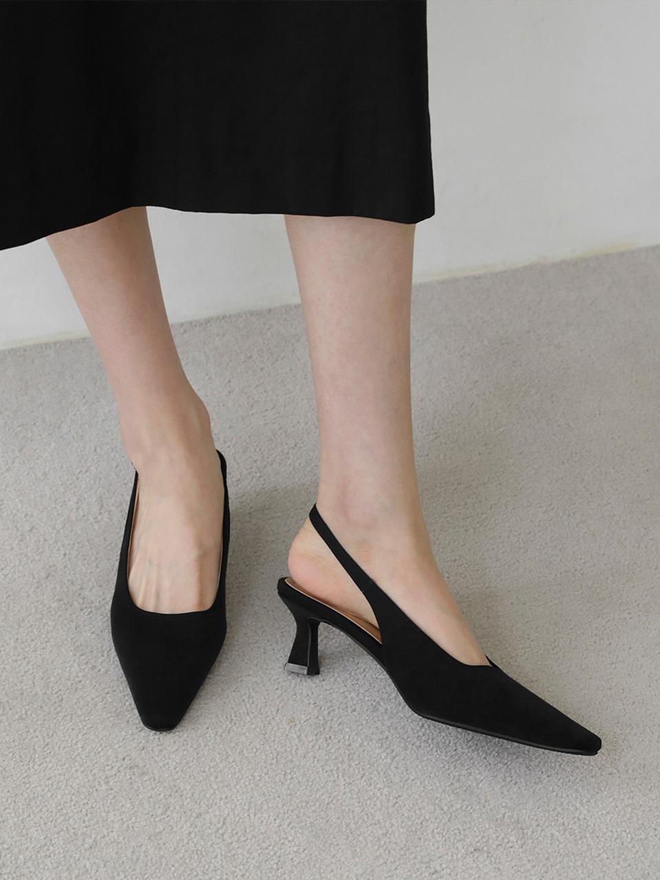 SAPPUN Moabin Square Slingback Heels (5cm)
