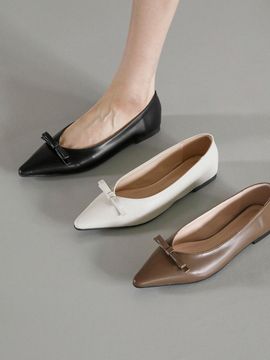 SAPPUN Pralin Ribbon Flat Shoes (1cm)